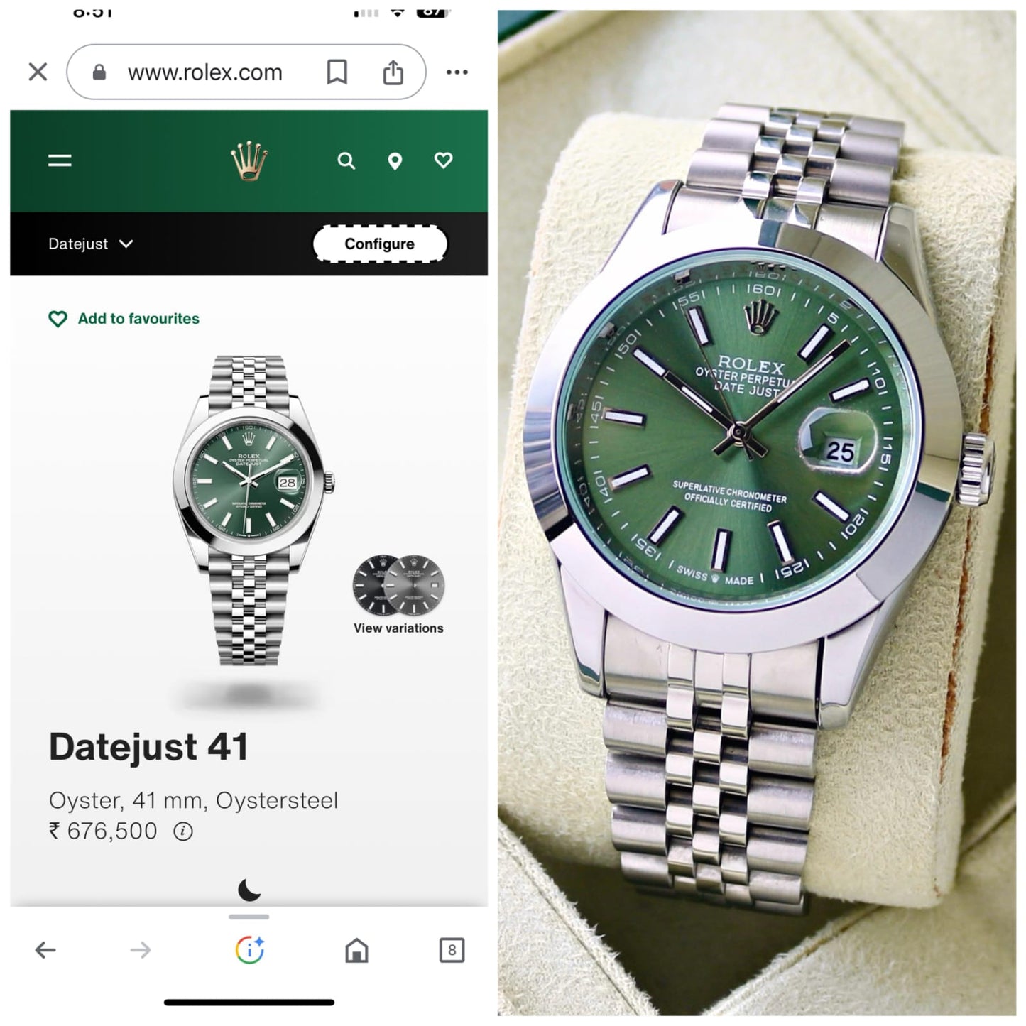 Premium Datejust Automatic Watch – Smooth Bezel Classic Edition
