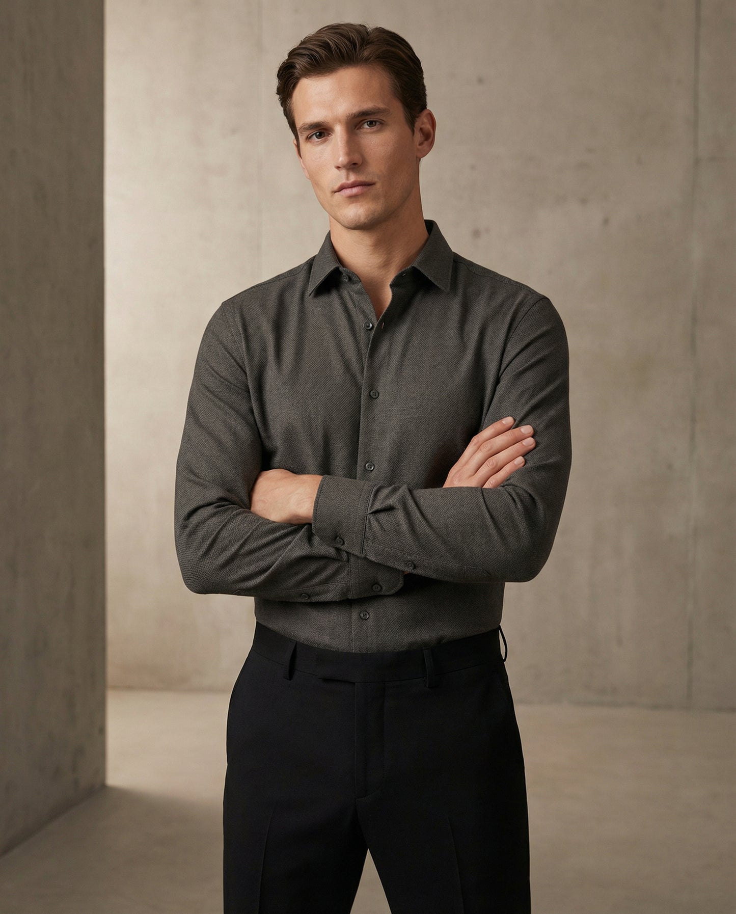 Men’s Sinister Minister Shirt with Black Tailored Trousers – Premium Office Wear Set