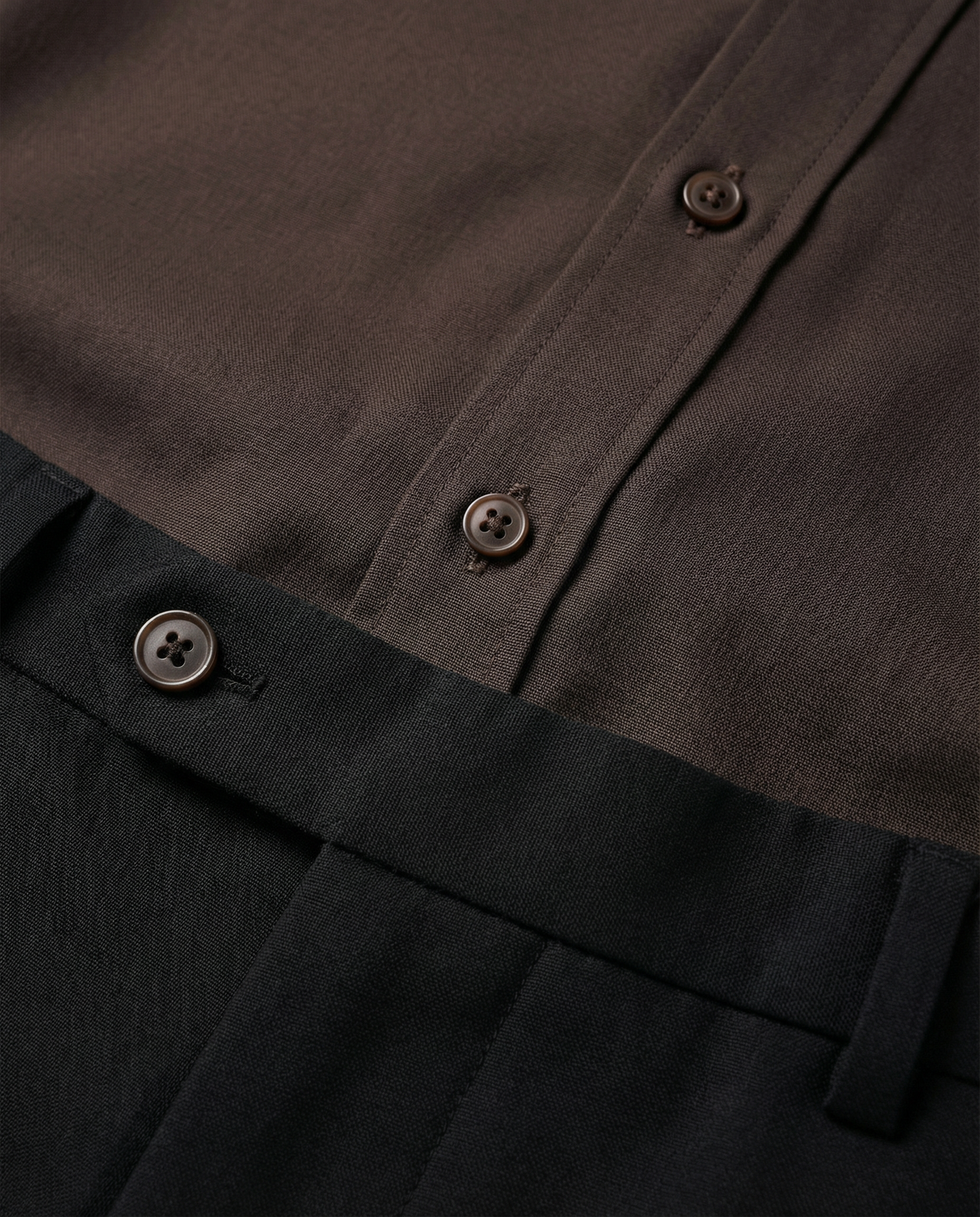 Men’s Dusty Monastery Mantle Shirt with Black Tailored Trousers – Premium Office Wear Set