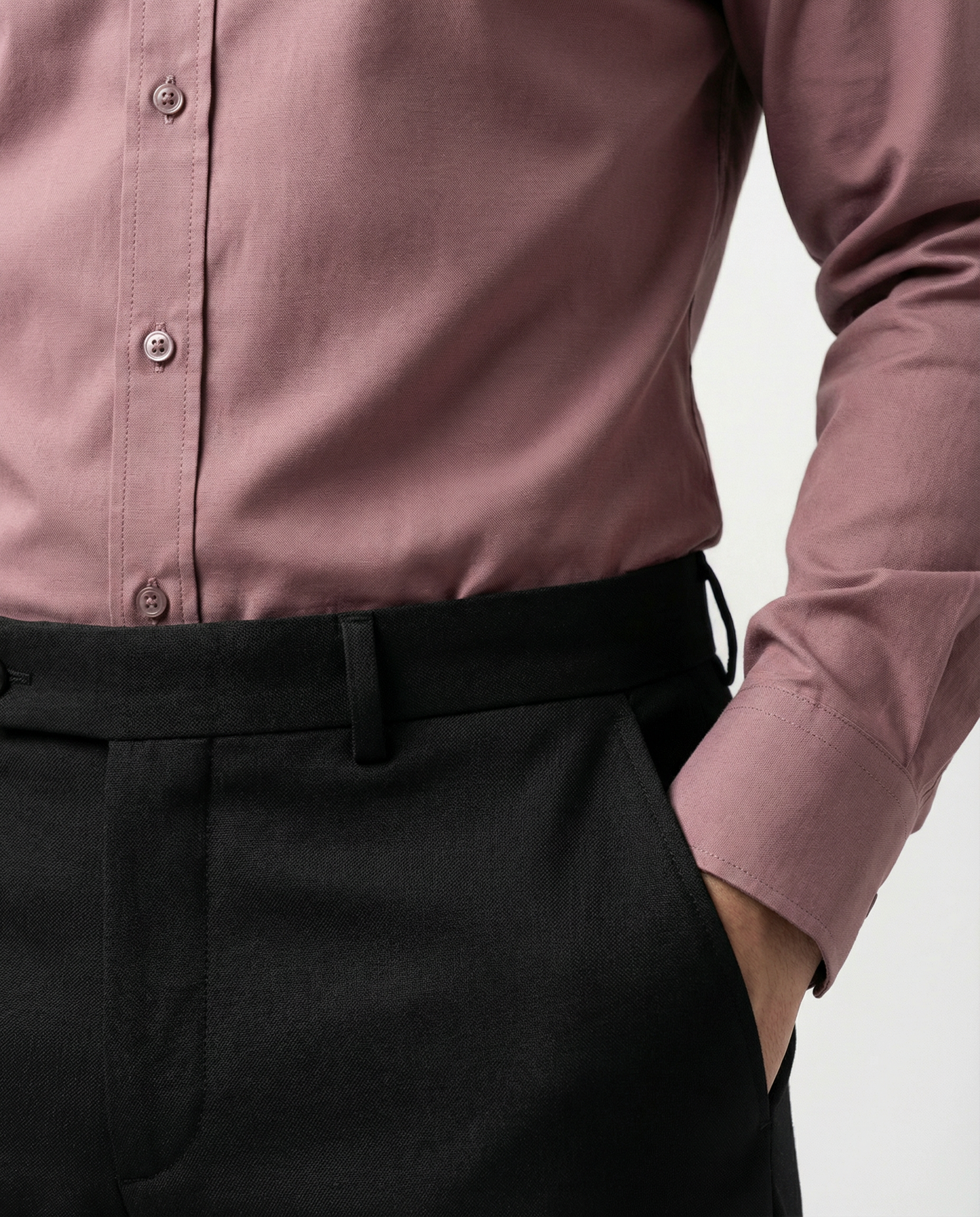 Men’s Viennese Formal Shirt with Black Tailored Trousers – Premium Office Wear Set