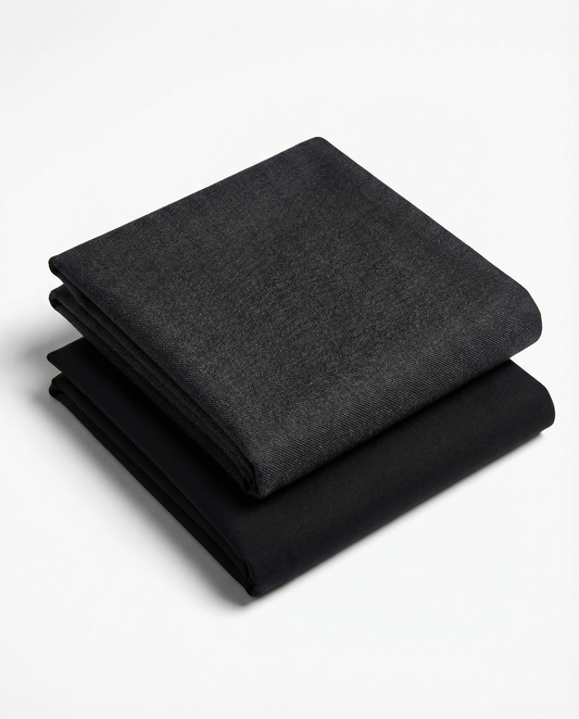 Men’s Absence of Light Formal Shirt with Black Tailored Trousers – Premium Office Wear Set