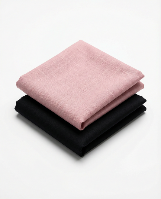 Men’s Light Blush Formal Shirt with Black Tailored Trousers – Premium Office Wear Set