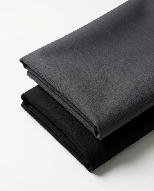 Men’s Dark Gray Formal Shirt with Black Tailored Trousers – Premium Office Wear Set