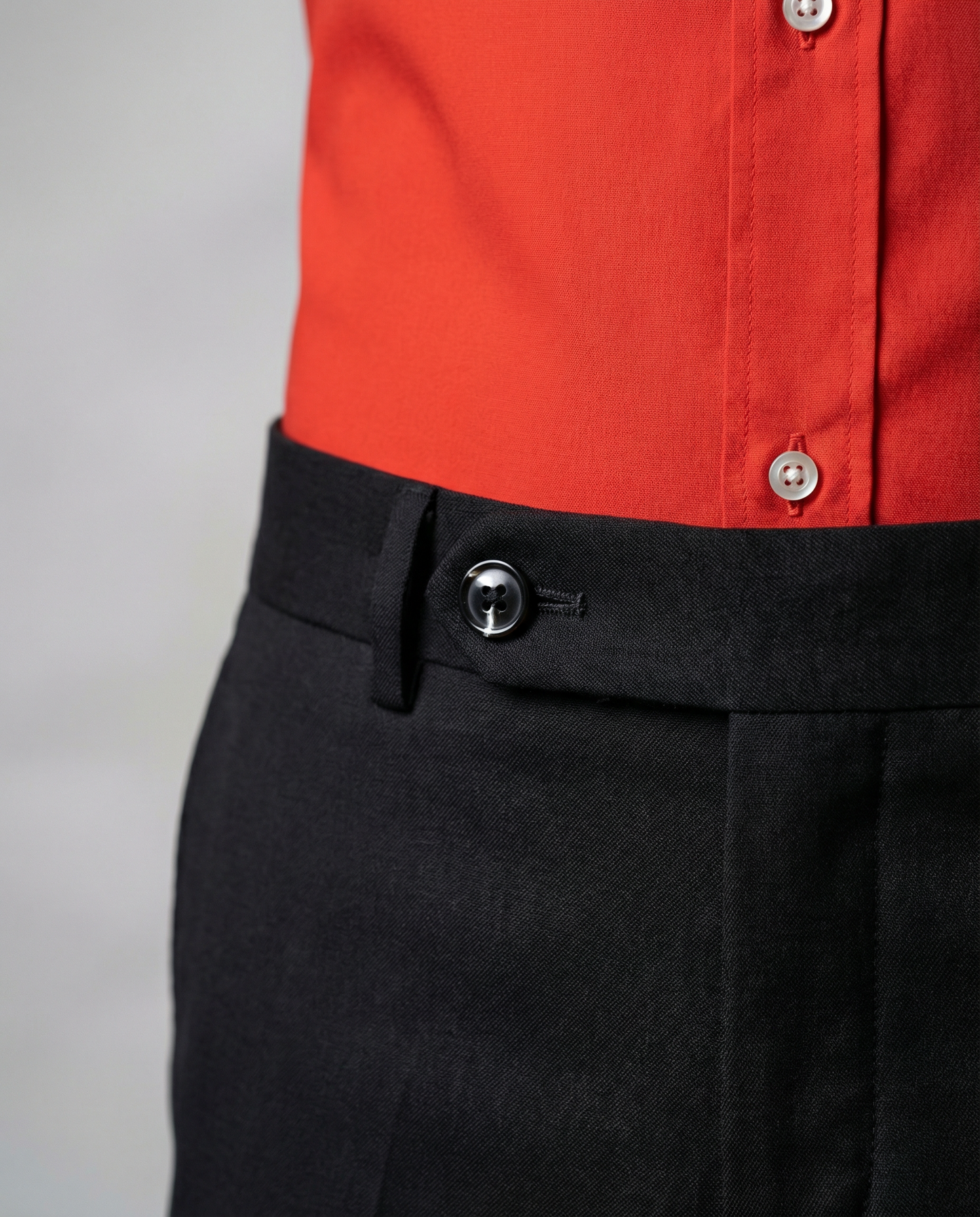 Men’s Orange Formal Shirt with Black Tailored Trousers – Premium Office Wear Set