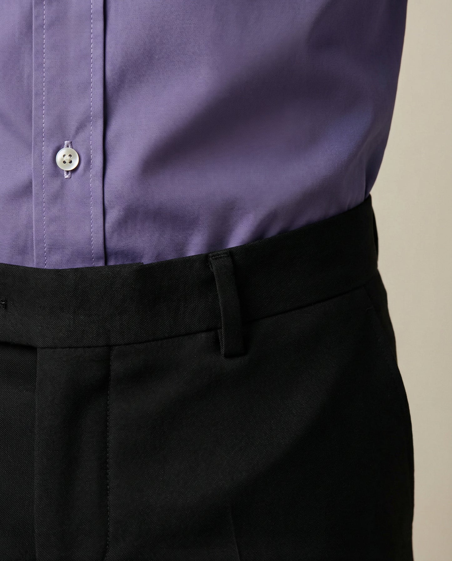 Men’s Blue Formal Shirt with Black Tailored Trousers – Premium Office Wear Set