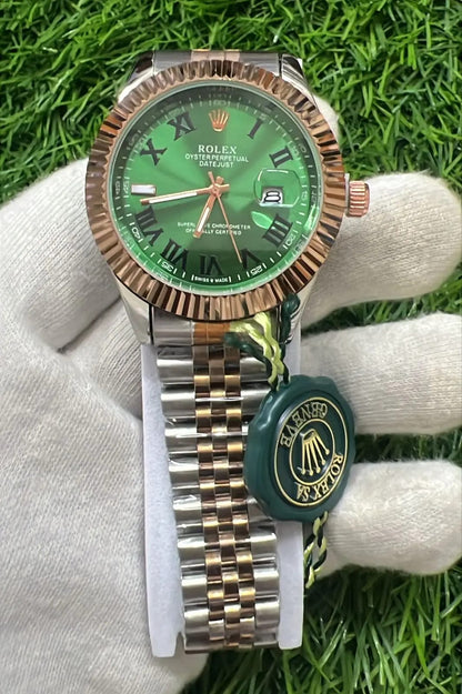 Premium Date Display Luxury Stainless Steel Watch – Jubilee Bracelet Edition