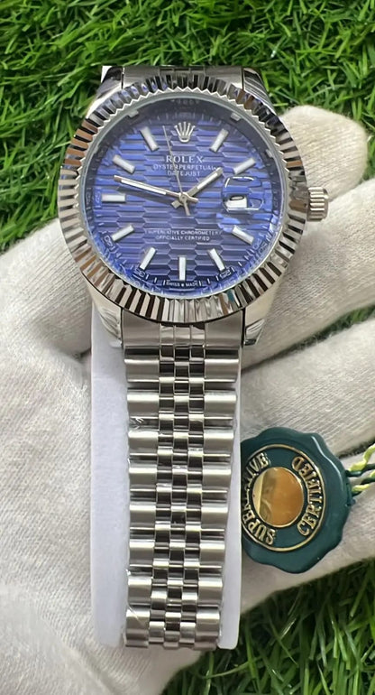 Premium Date Display Luxury Stainless Steel Watch – Jubilee Bracelet Edition