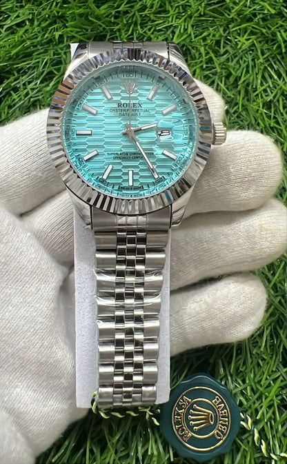 Premium Date Display Luxury Stainless Steel Watch – Jubilee Bracelet Edition
