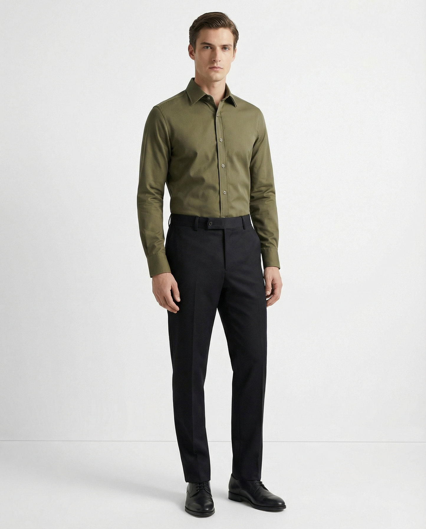 Men’s Hip Waders Formal Shirt with Black Tailored Trousers – Premium Office Wear Set