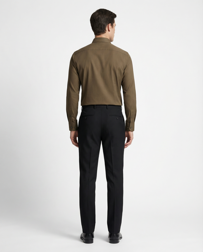 Men’s Buffalo Dance Formal Shirt with Black Tailored Trousers – Premium Office Wear Set