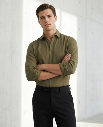 Men’s Hip Waders Formal Shirt with Black Tailored Trousers – Premium Office Wear Set