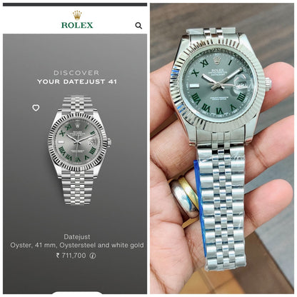 Two-Tone Jubilee Bracelet Watch – Slate Roman Dial