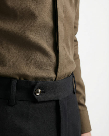 Men’s Buffalo Dance Formal Shirt with Black Tailored Trousers – Premium Office Wear Set