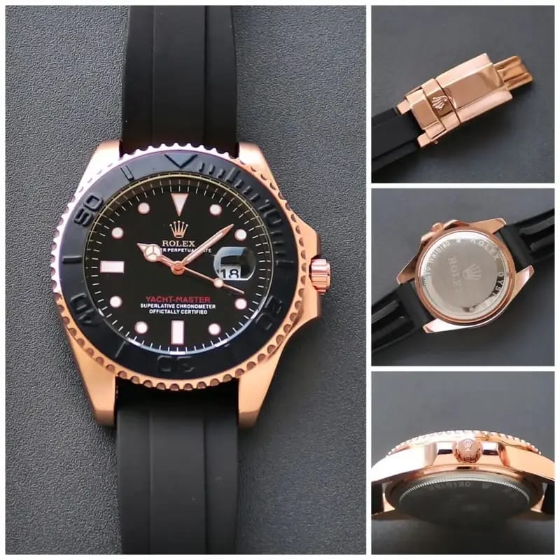 Luxury Marine Sport Watch – Rose Gold Black Edition
