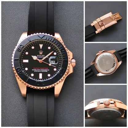 Luxury Marine Sport Watch – Rose Gold Black Edition
