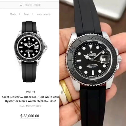 Luxury Marine Sport Watch – Black Dial Silicone Strap Collection