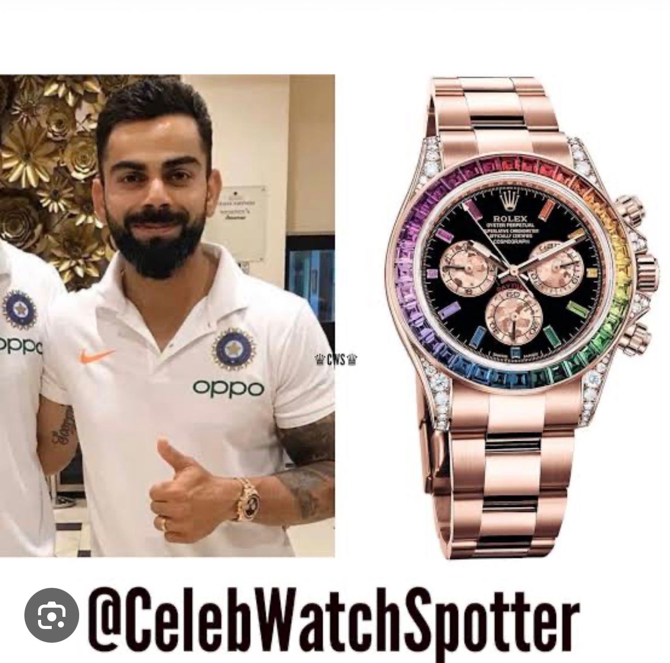 Premium Rainbow Diamond Bezel Stainless Steel Watch