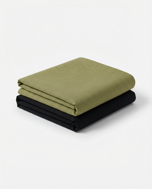 Men’s Light Olive Formal Shirt with Black Tailored Trousers – Premium Office Wear Set