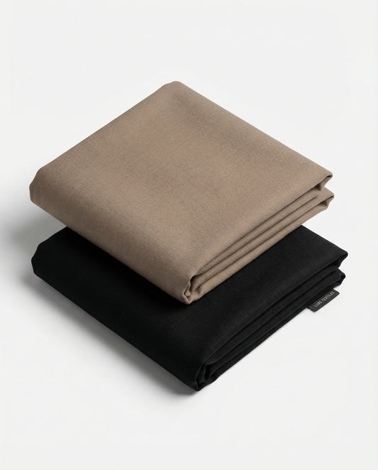 Men’s Dusty Olive Formal Shirt with Black Tailored Trousers – Premium Office Wear Set