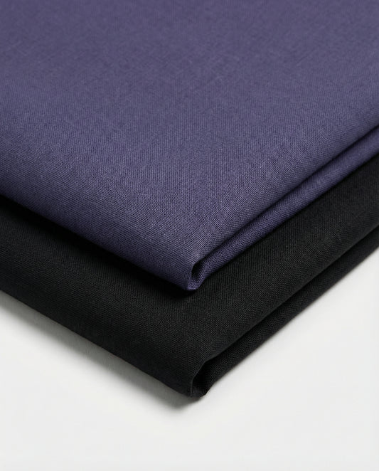 Men’s Blue Formal Shirt with Black Tailored Trousers – Premium Office Wear Set