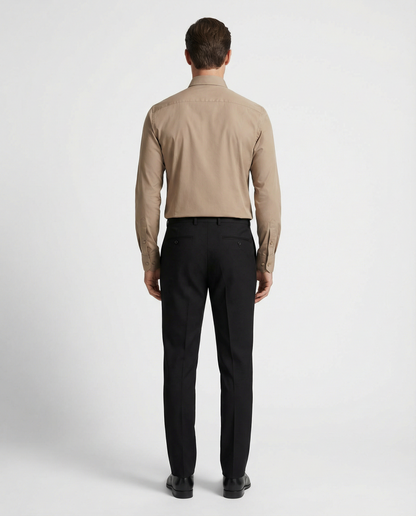 Men’s Dusty Olive Formal Shirt with Black Tailored Trousers – Premium Office Wear Set