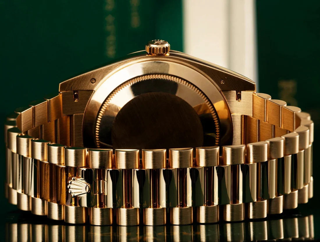 Yellow Gold Green Ombre Roman Numeral Dial